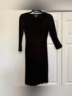 lauren ralph lauren jersey taffeta dress Lauren Ralph Lauren | Dresses | Lauren Ralph Lauren Black Taffeta Gown With  Wrap Waist Size 6